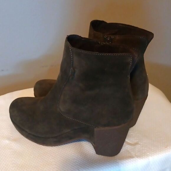Camper Alicante chocolate brown suede platform bootie boots size EU 37=US 7 - Picture 2 of 9